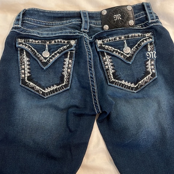 Miss Me Jeans, bootcut, dark-wash, size 27 - Picture 3 of 4